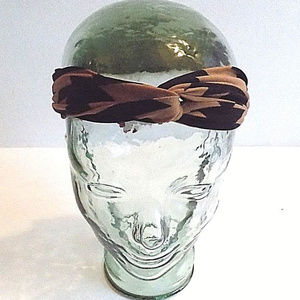 Elle Geometric Headwrap Black/Brown